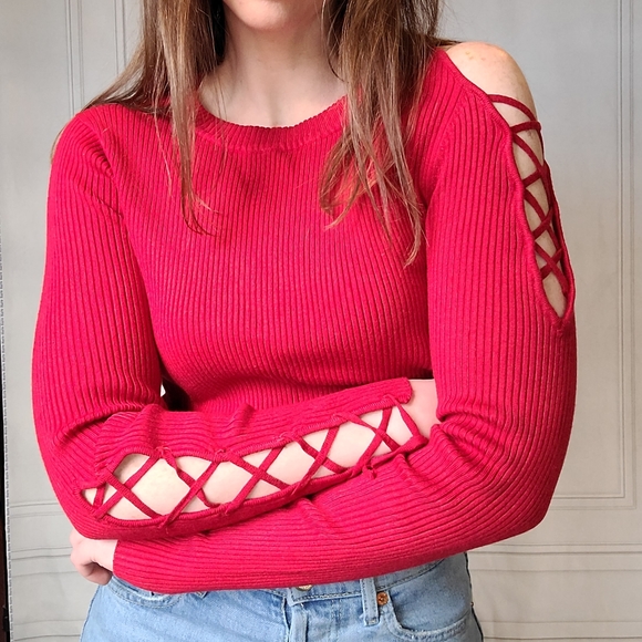 NWT zara cutout sweater